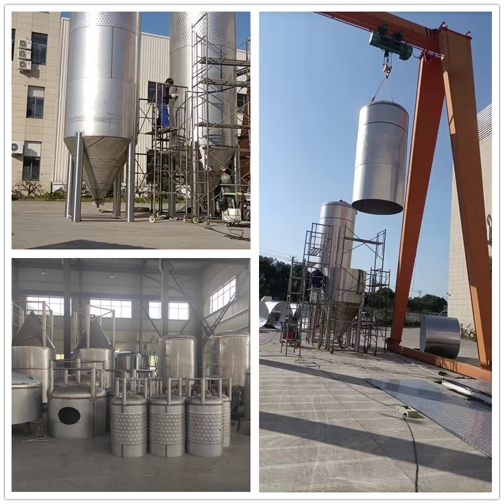 Suministro de fábrica de Ningbo para tanques de fermentación de cerveza horizontales de 1000L
